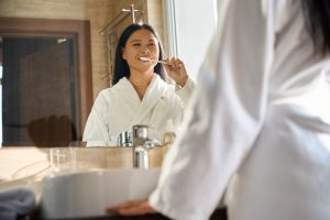 brushing with hydroxyapatite toothpaste