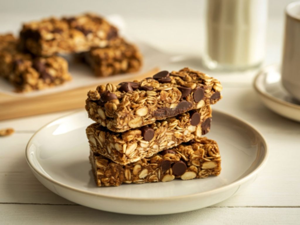 granola bars on a plate